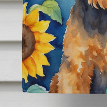Load image into Gallery viewer, Airedale Terrier in Sunflowers House Flag