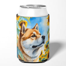 Load image into Gallery viewer, Akita in Sunflowers Can or Bottle Hugger