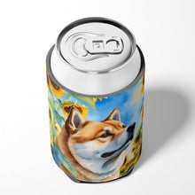 Load image into Gallery viewer, Akita in Sunflowers Can or Bottle Hugger