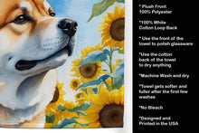 Load image into Gallery viewer, Akita in Sunflowers Kitchen Towel