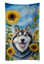 Load image into Gallery viewer, Alaskan Malamute in Sunflowers Kitchen Towel