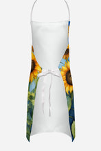 Load image into Gallery viewer, American Bulldog in Sunflowers Apron – Artist-Designed Kitchen, BBQ &amp; Craft Apron
