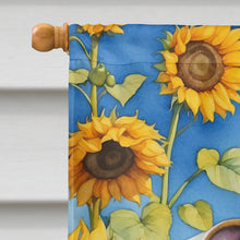 Load image into Gallery viewer, American Bulldog in Sunflowers House Flag