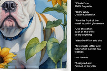 Load image into Gallery viewer, American Bulldog in Sunflowers Kitchen Towel