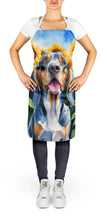 Load image into Gallery viewer, American English Coonhound in Sunflowers Apron – Artist-Designed Kitchen, BBQ &amp; Craft Apron
