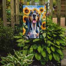 Load image into Gallery viewer, American English Coonhound in Sunflowers Garden Flag – Bright Dog-Themed Yard Decor