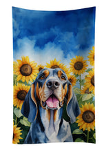 Load image into Gallery viewer, American English Coonhound in Sunflowers Kitchen Towel