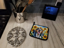 Load image into Gallery viewer, American English Coonhound in Sunflowers Pot Holders - Set of 2 Decorative Kitchen Helpers | Made in the USA