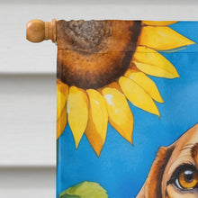 Load image into Gallery viewer, American Foxhound in Sunflowers House Flag