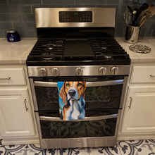 Load image into Gallery viewer, American Foxhound in Sunflowers Kitchen Towel