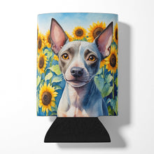 Load image into Gallery viewer, American Hairless Terrier in Sunflowers Can or Bottle Hugger