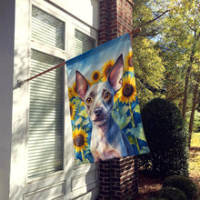 Load image into Gallery viewer, American Hairless Terrier in Sunflowers House Flag