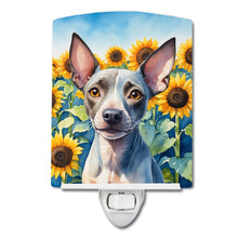Load image into Gallery viewer, American Hairless Terrier in Sunflowers Ceramic Night Light