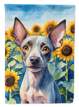 Load image into Gallery viewer, American Hairless Terrier in Sunflowers Garden Flag – Bright Dog-Themed Yard Decor