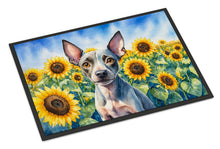 Load image into Gallery viewer, American Hairless Terrier in Sunflowers Doormat Front Door Mat Indoor Outdoor Rugs for Entryway, Non Slip Washable Low Pile, 18H X 27W