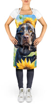 Load image into Gallery viewer, American Water Spaniel in Sunflowers Apron – Artist-Designed Kitchen, BBQ &amp; Craft Apron