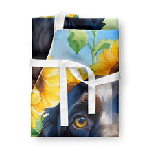 Load image into Gallery viewer, American Water Spaniel in Sunflowers Apron – Artist-Designed Kitchen, BBQ &amp; Craft Apron