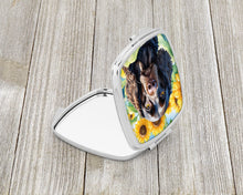 Load image into Gallery viewer, American Water Spaniel in Sunflowers Compact Mirror – Stylish Purse Mirror with Artistic Covers