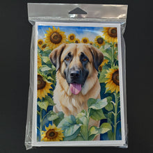Load image into Gallery viewer, Anatolian Shepherd in Sunflowers Greeting Cards - Blank Note Cards – 8-Pack of Artist-Designed Cards with Envelopes