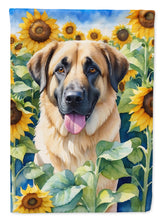 Load image into Gallery viewer, Anatolian Shepherd in Sunflowers Garden Flag – Bright Dog-Themed Yard Decor