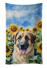Load image into Gallery viewer, Anatolian Shepherd in Sunflowers Kitchen Towel