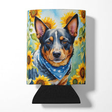 Load image into Gallery viewer, Australian Cattle Dog in Sunflowers Can or Bottle Hugger