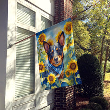Load image into Gallery viewer, Australian Cattle Dog in Sunflowers House Flag