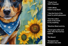 Load image into Gallery viewer, Australian Cattle Dog in Sunflowers Kitchen Towel