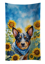 Load image into Gallery viewer, Australian Cattle Dog in Sunflowers Kitchen Towel
