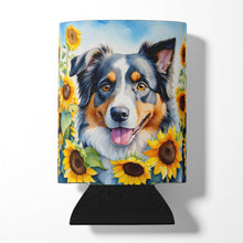 Load image into Gallery viewer, Australian Shepherd in Sunflowers Can or Bottle Hugger