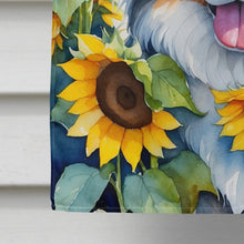 Load image into Gallery viewer, Australian Shepherd in Sunflowers House Flag