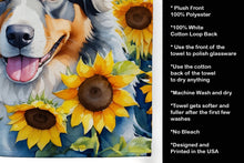 Load image into Gallery viewer, Australian Shepherd in Sunflowers Kitchen Towel