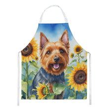 Load image into Gallery viewer, Australian Terrier in Sunflowers Apron – Artist-Designed Kitchen, BBQ &amp; Craft Apron
