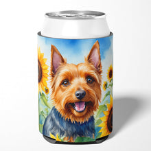 Load image into Gallery viewer, Australian Terrier in Sunflowers Can or Bottle Hugger