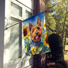 Load image into Gallery viewer, Australian Terrier in Sunflowers House Flag