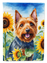 Load image into Gallery viewer, Australian Terrier in Sunflowers House Flag