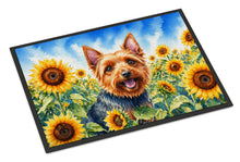 Load image into Gallery viewer, Australian Terrier in Sunflowers Doormat Front Door Mat Indoor Outdoor Rugs for Entryway, Non Slip Washable Low Pile, 24H X 36W