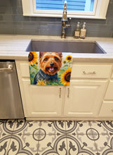 Load image into Gallery viewer, Australian Terrier in Sunflowers Kitchen Towel