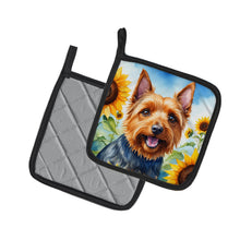 Load image into Gallery viewer, Australian Terrier in Sunflowers Pot Holders - Set of 2 Decorative Kitchen Helpers | Made in the USA