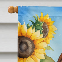 Load image into Gallery viewer, Basset Hound in Sunflowers House Flag