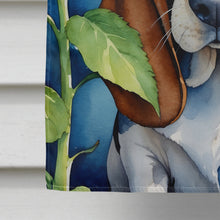Load image into Gallery viewer, Basset Hound in Sunflowers House Flag