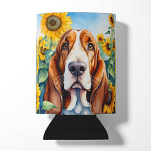 Load image into Gallery viewer, Basset Hound in Sunflowers Can or Bottle Hugger