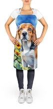 Load image into Gallery viewer, Beagle in Sunflowers Apron – Artist-Designed Kitchen, BBQ &amp; Craft Apron