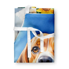 Load image into Gallery viewer, Beagle in Sunflowers Apron – Artist-Designed Kitchen, BBQ &amp; Craft Apron