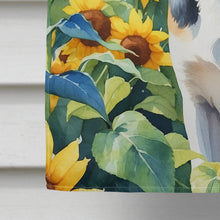 Load image into Gallery viewer, Beagle in Sunflowers House Flag