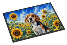 Load image into Gallery viewer, Beagle in Sunflowers Doormat Front Door Mat Indoor Outdoor Rugs for Entryway, Non Slip Washable Low Pile, 24H X 36W