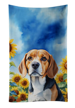 Load image into Gallery viewer, Beagle in Sunflowers Kitchen Towel