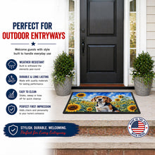 Load image into Gallery viewer, Beagle in Sunflowers Doormat Front Door Mat Indoor Outdoor Rugs for Entryway, Non Slip Washable Low Pile, 18H X 27W