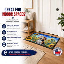 Load image into Gallery viewer, Beagle in Sunflowers Doormat Front Door Mat Indoor Outdoor Rugs for Entryway, Non Slip Washable Low Pile, 18H X 27W