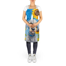 Load image into Gallery viewer, Bedlington Terrier in Sunflowers Apron – Artist-Designed Kitchen, BBQ &amp; Craft Apron